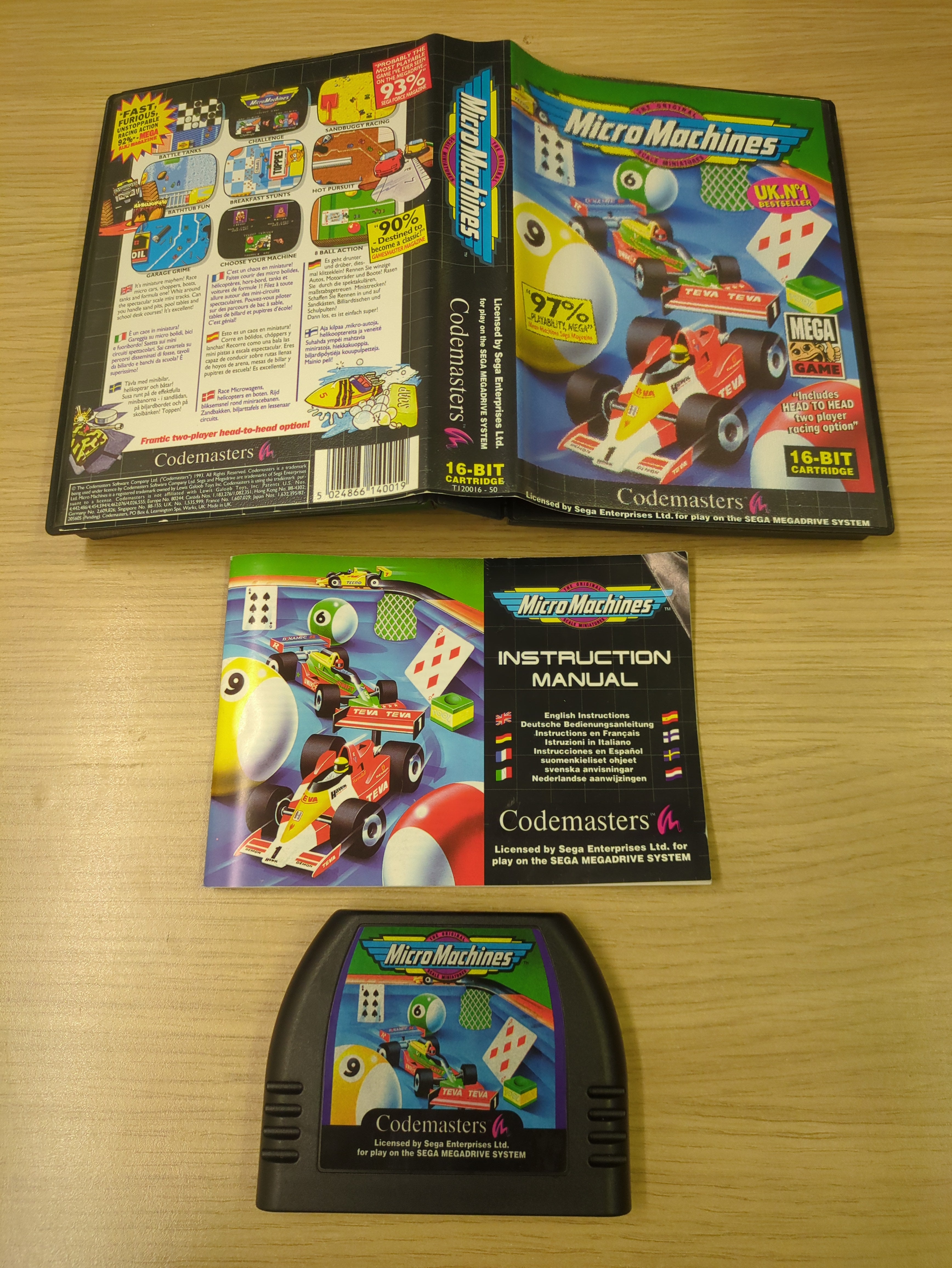 Micro Machines Sega Mega Drive game complete Micro Machines Sega Mega Drive game complete